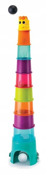 B-Kids Żyrafkowa Wieża XL 80 cm, kubeczki 4702N - obrazek 3