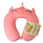 Poduszka podróżna samochód samolot rogal na szyję, pianka memory JEDNOROŻEC