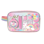 HOT FOCUS 804RB Kosmetyczka z przyborami podróżnymi Tęcza