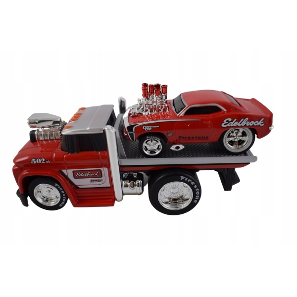 MAISTO Muscle Machines Chevrolet Laweta + Camaro