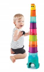 B-Kids Żyrafkowa Wieża XL 80 cm, kubeczki 4702N - obrazek 5