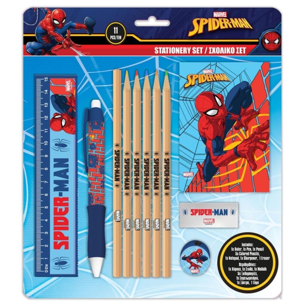 Zestaw przyborów szkolnych Spiderman 11 Elem. 508267