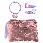 Zestaw w kosmetyczce, spinki, bransoletka NANANA