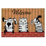 Wycieraczka pod drzwi WELCOME - KOT I PSY 60 x 40 cm FG11286