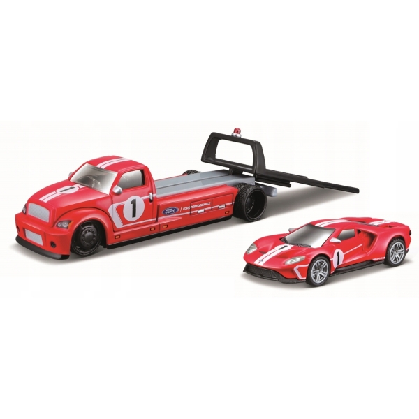 MAISTO Laweta + Ford GT Heritage Edition 2018 1/64 15108