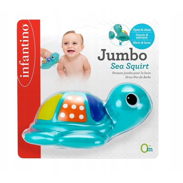 Infantino Gumowy żółw do kąpieli, psikawka 305048
