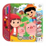 Giga Blok 5w1 Kolorowanka 3 Bajki, kredki, farby