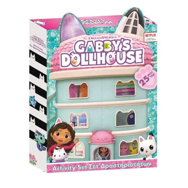 DIAKAKIS 574069 Domek z przyborami 25 el. - Koci Domek Gabi