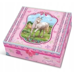 Szkatułka z akcesoriami, pamiętnik - Jednorożce