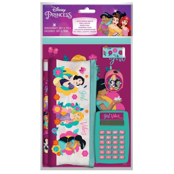 Mały piórnik z kalkulatorem, notes Princess 563630