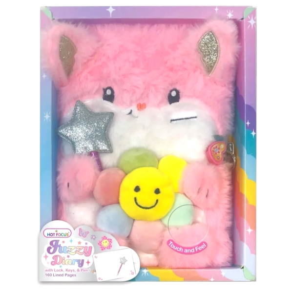 Futrzany pamiętnik na kłódkę z długopisem Królik