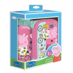 Lunch Box bidon aluminiowy, pudełko Świnka Peppa