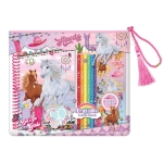 HOT FOCUS 324WF Notatnik na spirali z kredkami - Konie