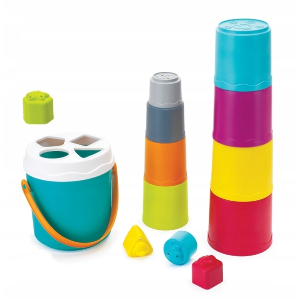B-Kids Wieża z kubków 70 cm z sorterem 3404