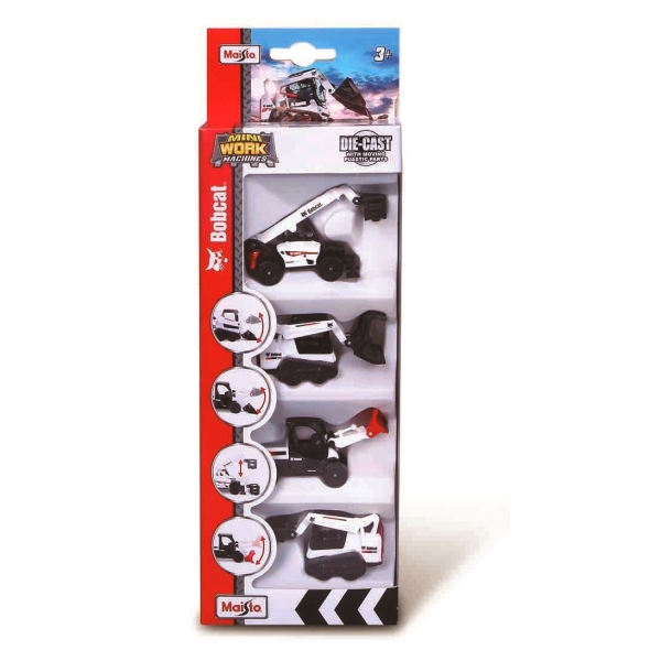 MAISTO Zestaw pojazdów budowlanych Bobcat 12435