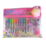 Zestaw żelowych długopisów z akcesoriami - Kotek