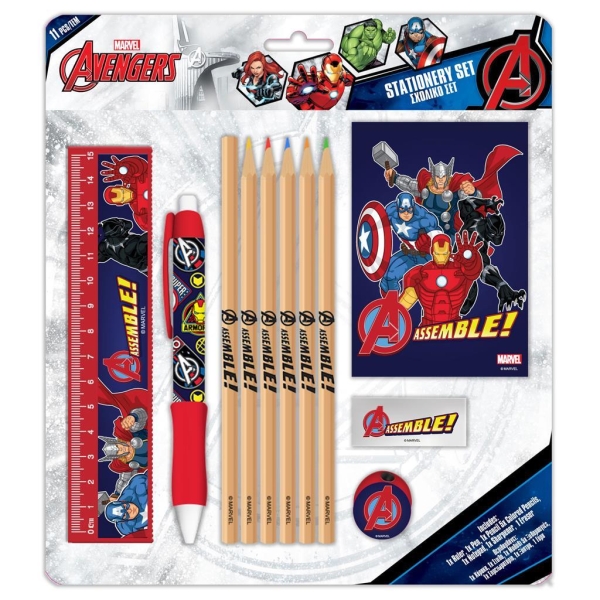 Zestaw przyborów szkolnych Avengers 11 Elem. 506155