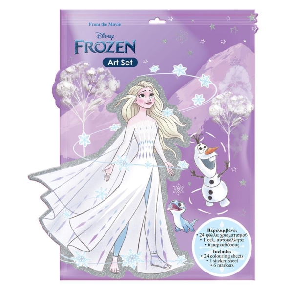 Kolorowanka z naklejkami i flamastrami FROZEN 564597