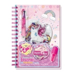 PECOWARE Pamiętnik kołozeszyt z długopisem - Tęczowy Jednorożec 533UP