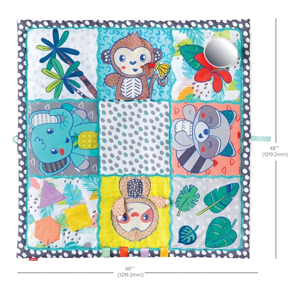 INFANTINO Wielka, sensoryczna mata Dżungla 121 x 121 cm 313037