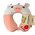 Poduszka podróżna samochód samolot rogal na szyję, pianka memory ŚWINKA