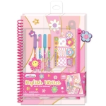 HOT FOCUS 258GF Notatnik na spirali z saszetką- Kwiatki