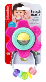 Infantino Grzechotka-gryzaczek Kwiatek róż. 216314 - obrazek 2