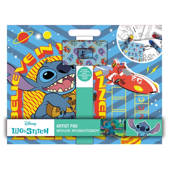 Kolorowanka Lilo & Stitch, kredki, naklejki 563980