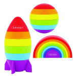 INFANTINO Zestaw do układania 3 w 1 - Rakieta, Tęcza, Piłka 315300