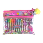 Zestaw żelowych długopisów z akcesoriami - Motylki