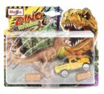 MAISTO Zestaw z dinozaurem (tyranozaur) i pojazdem + akcesoria - obrazek 2