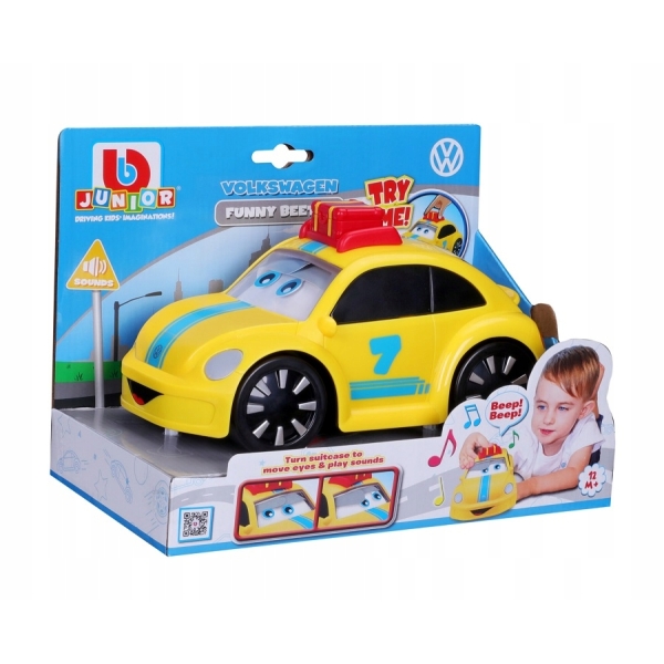 BBURAGO Volkswagen Beetle wesołe autko z dźwiękami