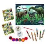 Zestaw artystyczny, kredki, farby Jurassic World 68004 - obrazek 2