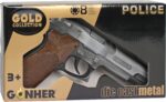 GONHER Metalowy pistolet policyjny GOLD 8 naboi 45/1 - obrazek 5