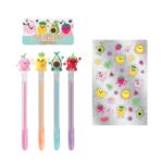 HOT FOCUS Zestaw długopisów żelowych+naklejki - Owoce 336FR - obrazek 2