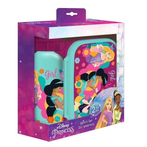 Lunch Box bidon aluminiowy, pudełko Princess