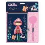 Pamiętnik na kłódkę, długopis Czerwony Kapturek 585618